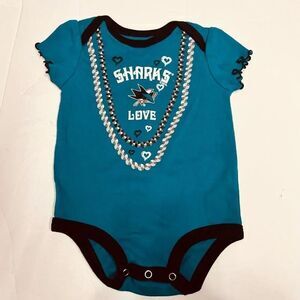 NHL San Jose Sharks Girls Bodysuit Sz 3-6 Months